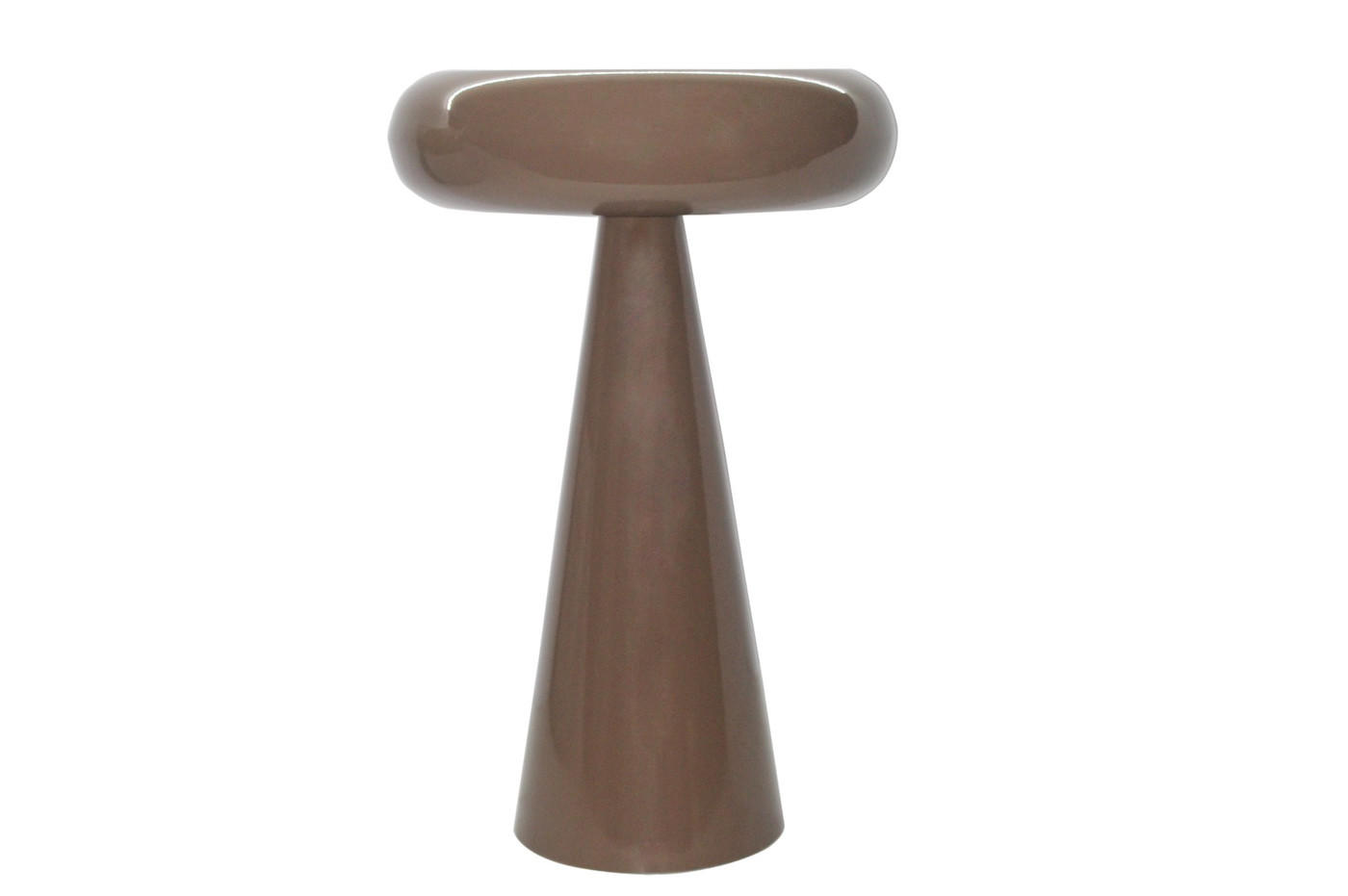 BEISTELLTISCH rund aus Metall 36x36x57cm, braun - Braun, Metall (36/36/57cm) - Livingfurn