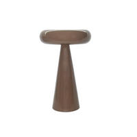 BEISTELLTISCH rund aus Metall 36x36x57cm, braun - Braun, Metall (36/36/57cm) - Livingfurn