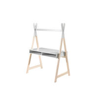 KINDERSCHREIBTISCH Karilynn 116x75x160 MDF+Massivholz Weiß - Weiß, Holzwerkstoff (75/160/116cm) - 58aufmkessel