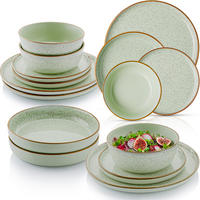 TAFELSERVICE RIO MINZE - 16-teilig aus Steingut - Grün, Keramik (44/45/54cm) - Sänger