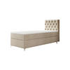 BOXBETT CHESTER mit Matratze H3, Bonell und Topper 90x200 Monolith 02 Links - Beige, Textil (90/200cm) - Bedante