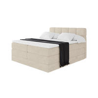 BOXBETT mit Matratze H3/H4 - FAMA KING - 160x200 cm Beige Monolith - Sahara, Holzwerkstoff (160/200cm) - ALTDECOR