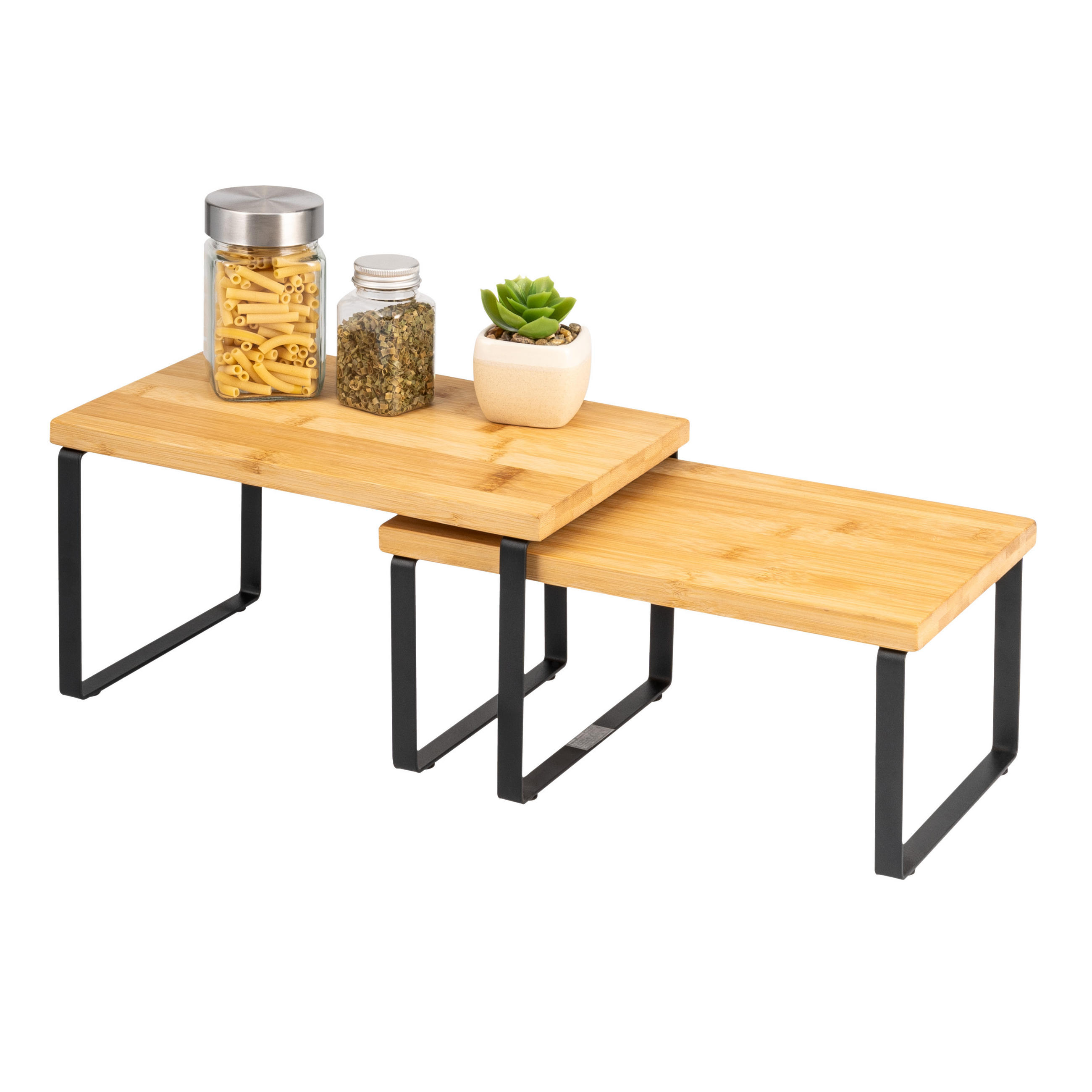 GEWÜRZREGALE 2er-Set, schwarz - Schwarz, Holz (30/16/20cm) - bremermann