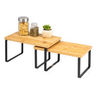 GEWÜRZREGALE 2er-Set, schwarz - Schwarz, Holz (30/16/20cm) - bremermann