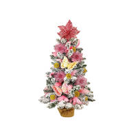 LAALU WEIHNACHTSBAUM geschmückt künstlich CANDY 60 cm mit LED-BELEUCHTUNG IM TOPF - Goldfarben/Creme, Kunststoff (60cm) - LAALU
