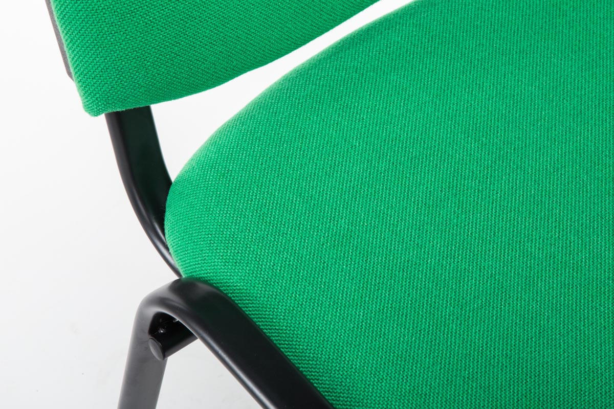 BESUCHERSTUHL Keen mit Stoffbezug, Gestell Schwarz / Bezug Grün - Schwarz/Grün, Textil/Metall (53/83/53cm) - TPFLiving