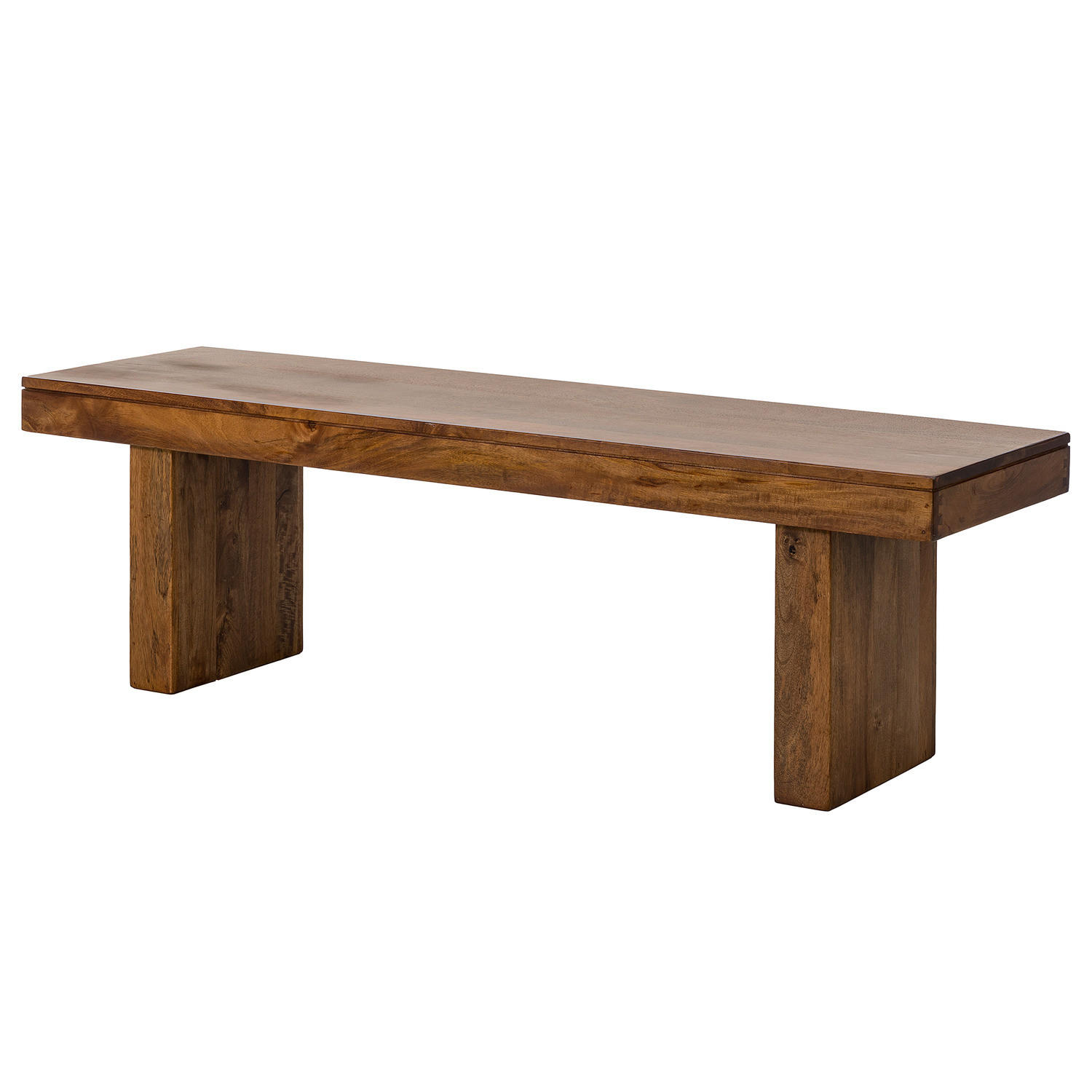 MASSIVE SITZBANK - Mango massiv - Braun, Mangoholz/Holz (145/45/40cm) - home24
