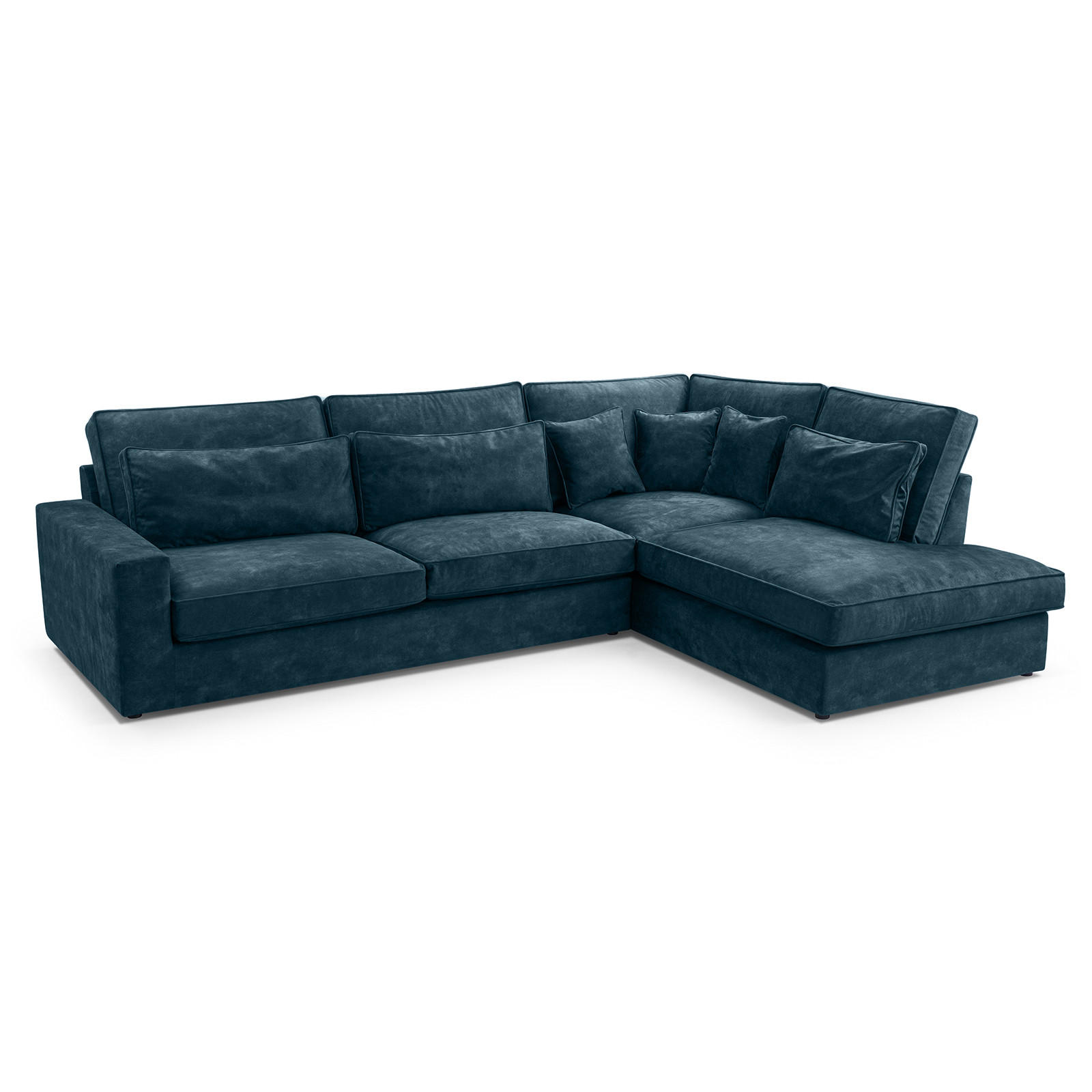 ECKSOFA Eckcouch Monica L-form, Blau - Blau, Textil (224/314cm) - Fedve