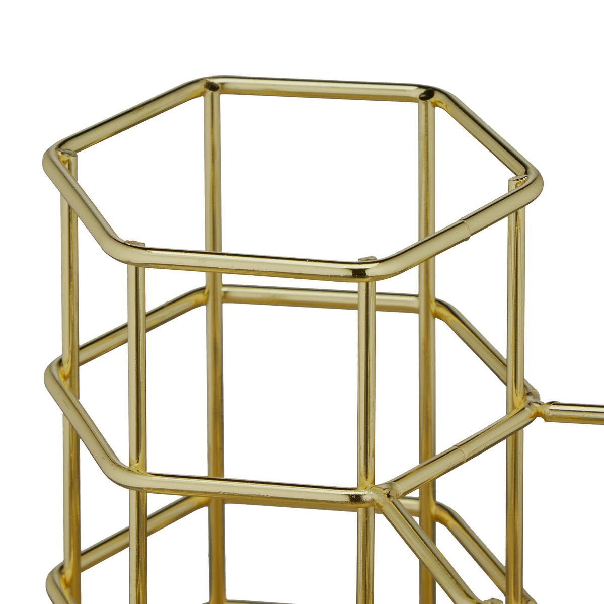 PINSELHALTER - Goldfarben, Metall (12/12.5/12.5cm) - Relaxdays