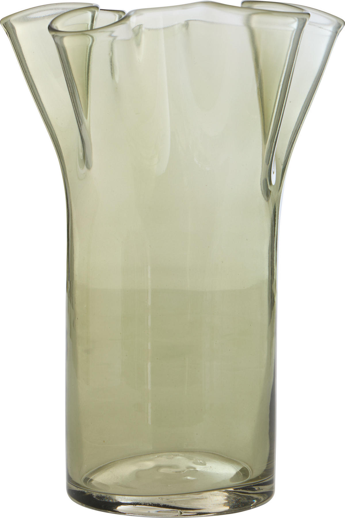 GLASVASE 17/17/23,5 cm - Olivgrün, Glas (17/23.5cm) - Atmosphera Createur d´interieur