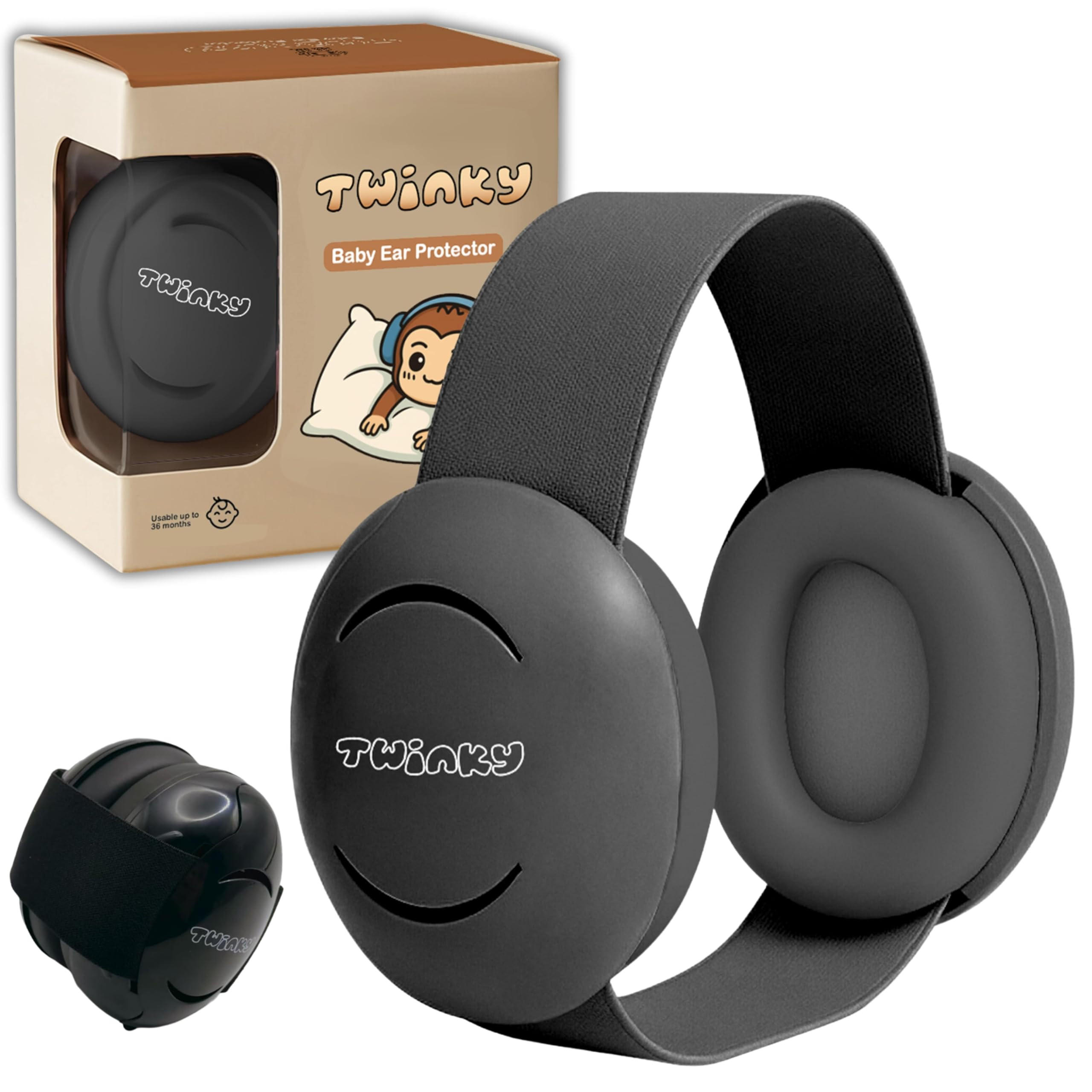 OHRENSCHÜTZER für Baby und Kinder 0-36 Monate Schwarz - Schwarz, Kunststoff (7/5cm) - Twinky