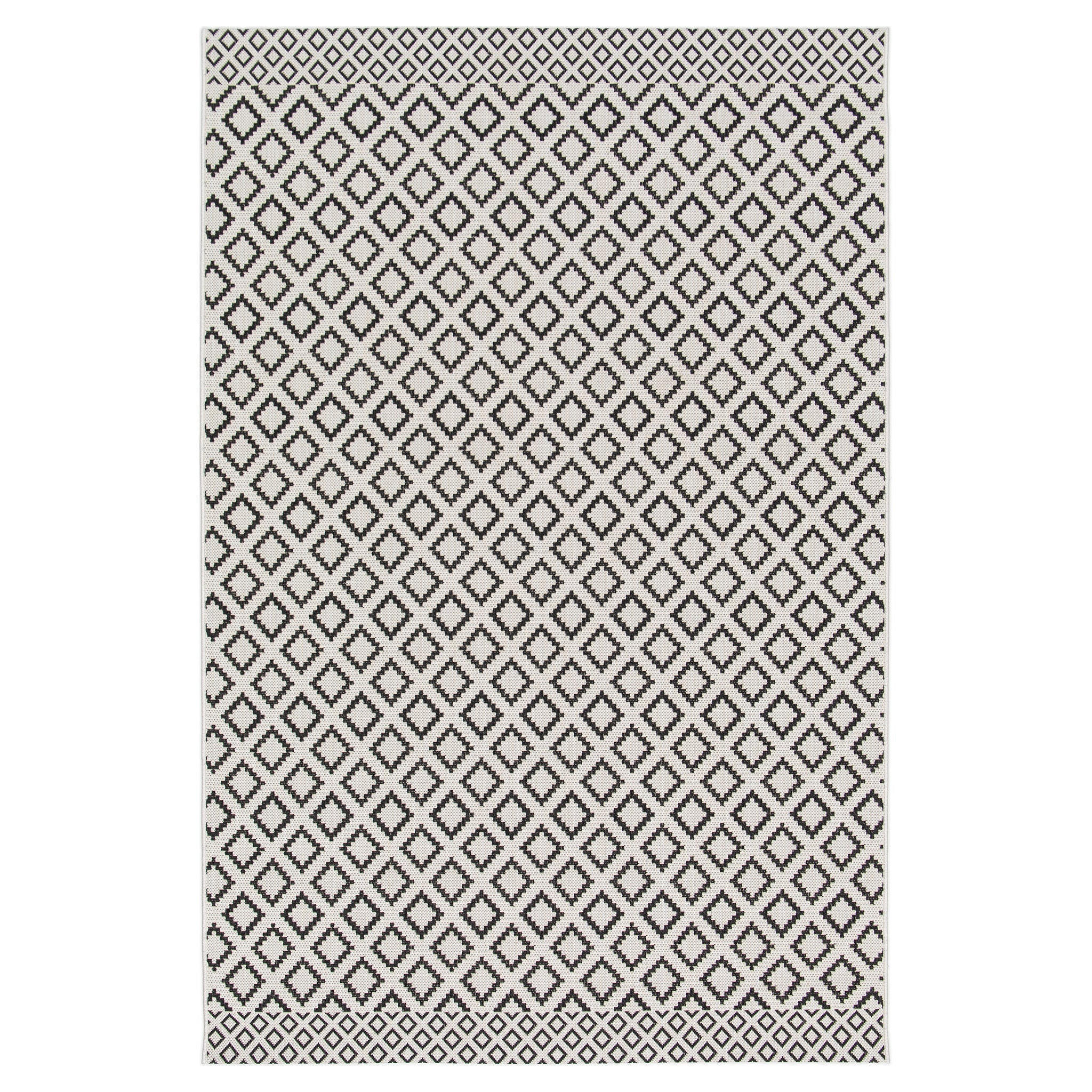 DESIGN Teppich für Innen und Außen schwarz - Schwarz, Textil (160/230cm) - AFK Living