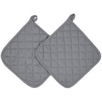 TOPFLAPPEN, 2er-Set, 24x24 cm, 100% Baumwolle, Grau - Grau, Textil (24/24cm) - Zollner