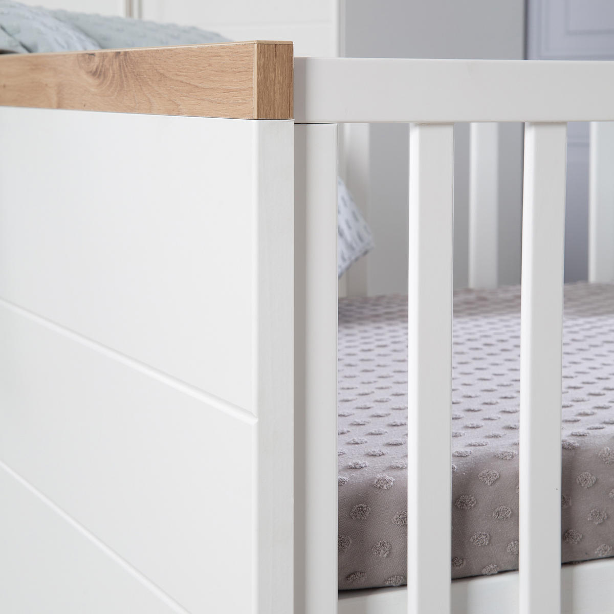 BABYBETT Nele 70 x 140 cm - Weiß, Holzwerkstoff (70/140cm) - Roba