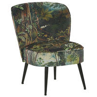 FOTEL Kárpit Zöld Voss - színes/zöld, textil/fém (60/76/52cm) - Beliani