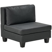 SESSELMODUL Kunstleder Schwarz Unstad - Schwarz, Kunststoff (76/72/76cm) - Beliani