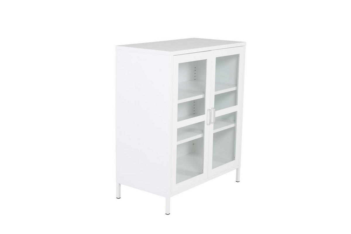 VITRINE weiß - Weiß, Holzwerkstoff (80/97/43cm) - ebuy24