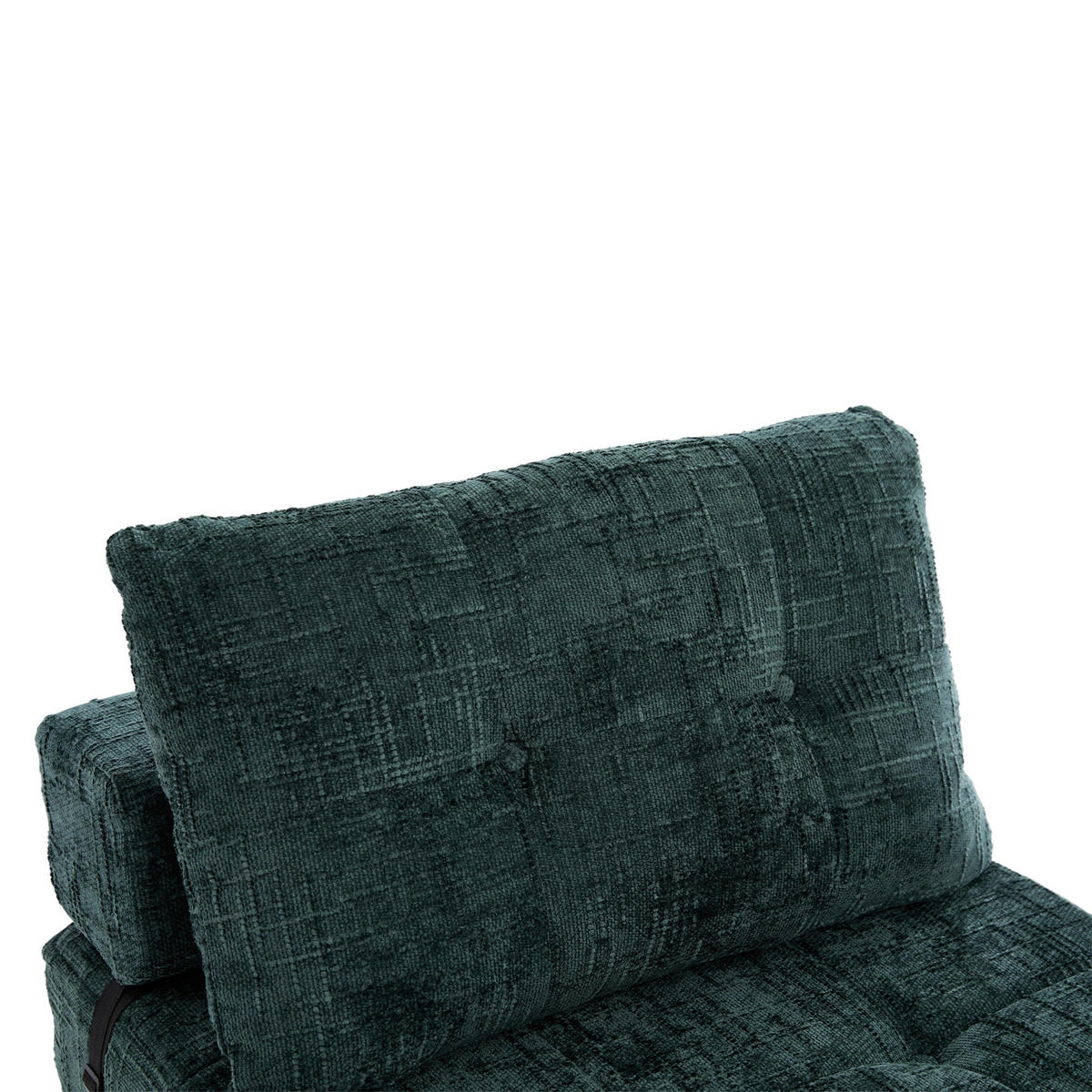 SCHLAFSESSEL Smaragdgrün mit Kissen, Chenille - Grün, Textil/Metall (79/57/79cm) - CHICFURN