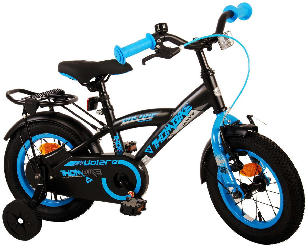 KINDERFAHRRAD Thornbike - Jungen - 12 Zoll - Rücktritt + Handbremse - Schwarz/Blau - Blau/Schwarz, Metall (45cm) - TPFSports