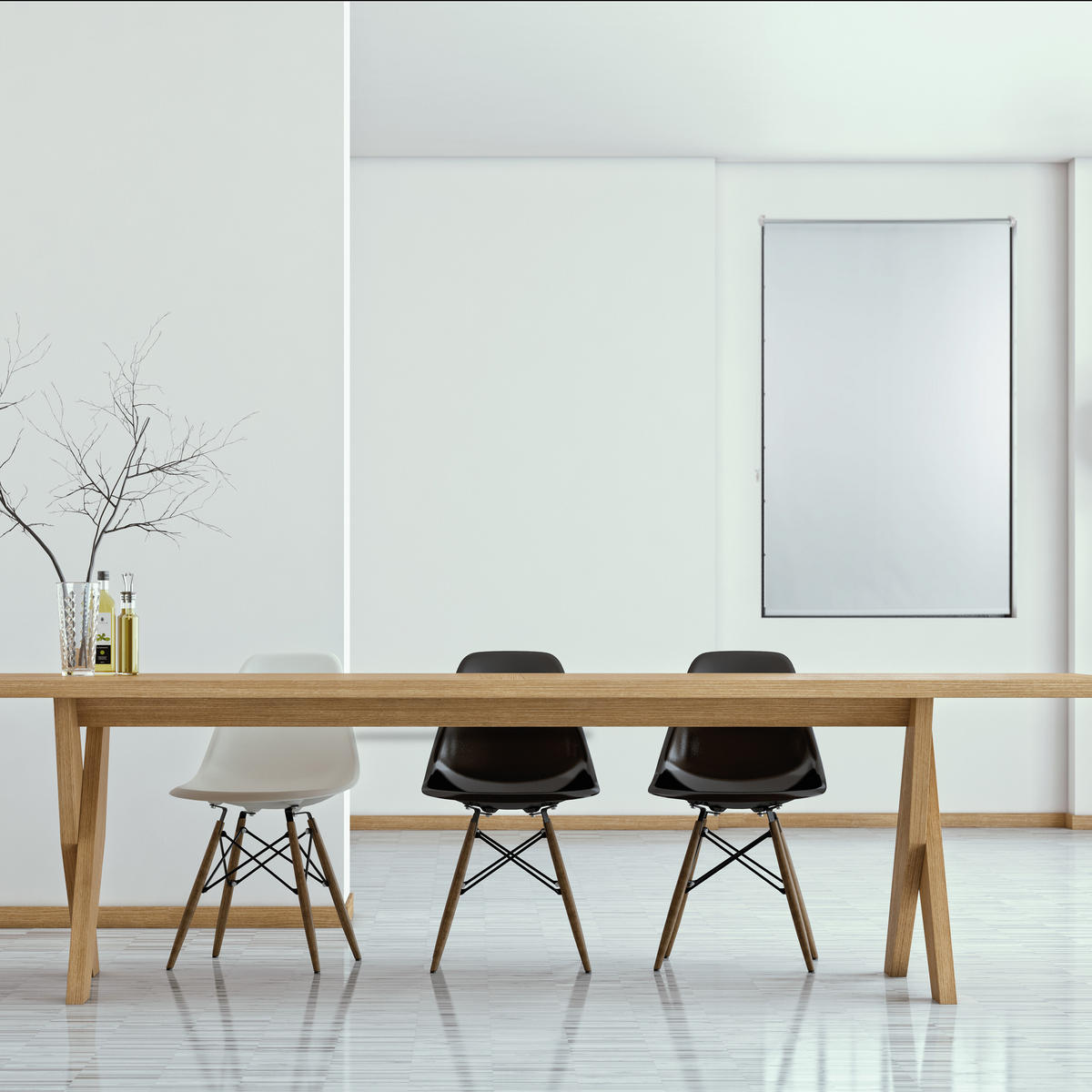 VERDUNKLUNGSROLLO - Weiß, Kunststoff/Textil (70/160/3.5cm) - Relaxdays