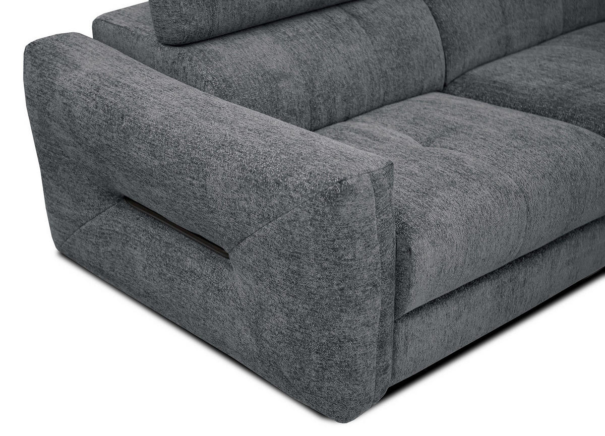 ECKSOFA CALVERA 5-Sitzer, graphitfarben - Graphitfarben, Holzwerkstoff/Textil (298/239cm) - Courtois Laville