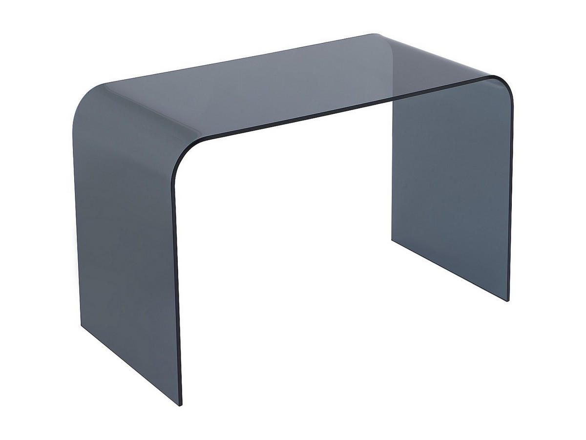 SCHREIBTISCH - 120 cm x 60 cm - glas - anthrazitgrau Kardemo - Anthrazit, Glas (120/60/75cm) - Vente-Unique