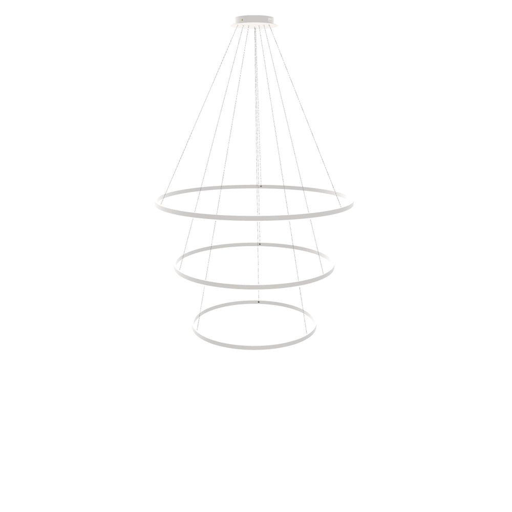 LED-HÄNGELAMPE 3er Ring Weiß Ø 120 | 100 | 80cm - Weiß, Metall (1.3/120/3.3cm) - s.luce