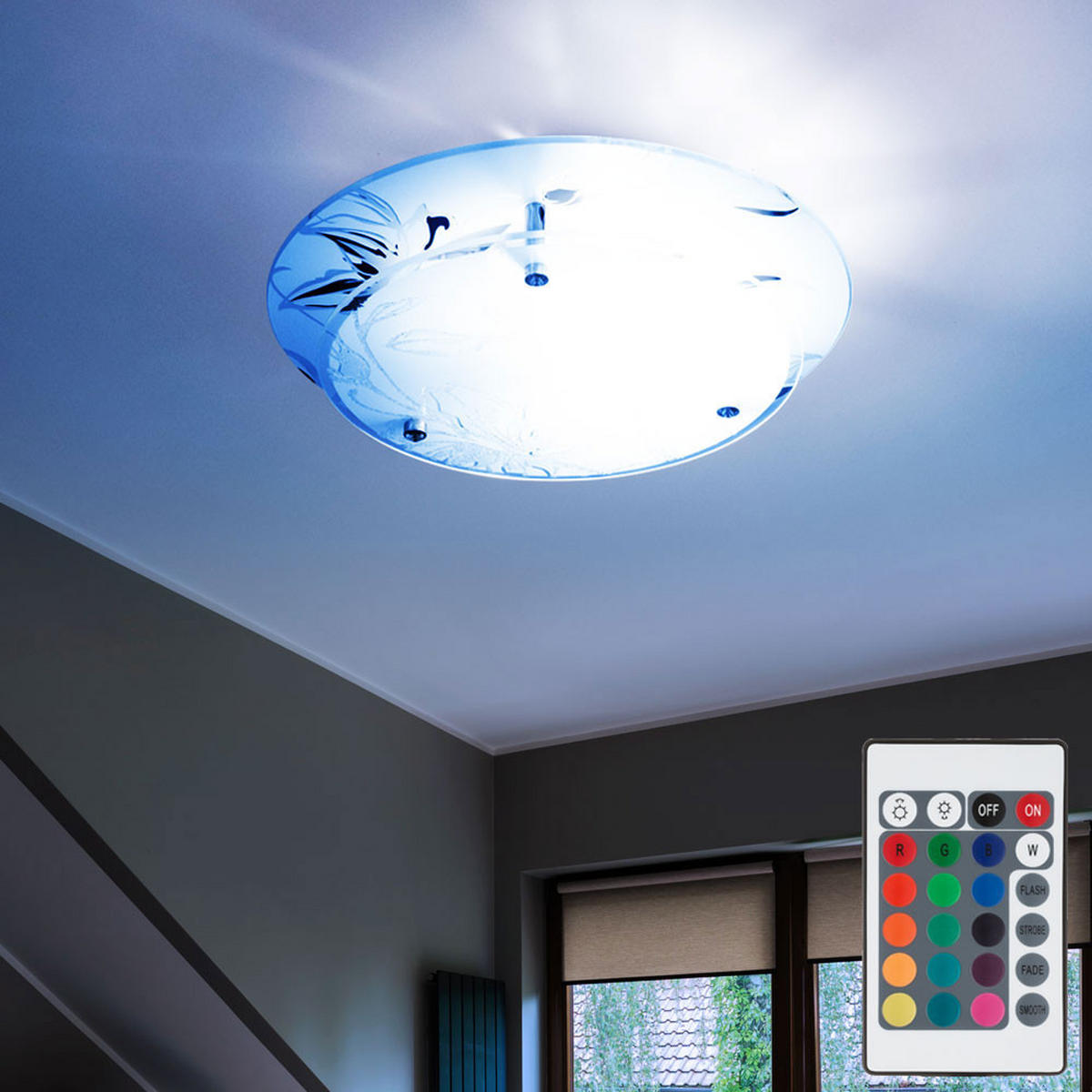 LED DECKENLEUCHTE Claire Silber Chrom - Silberfarben, Metall (25/25/9.5cm)