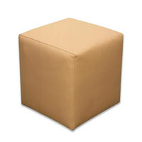 SITZWÜRFEL 40 x 40 x 40 cm Beige aus Kunstleder mit Holzwerkstoffrahmen - Beige, Leder (40/40/40cm) - Best For Home