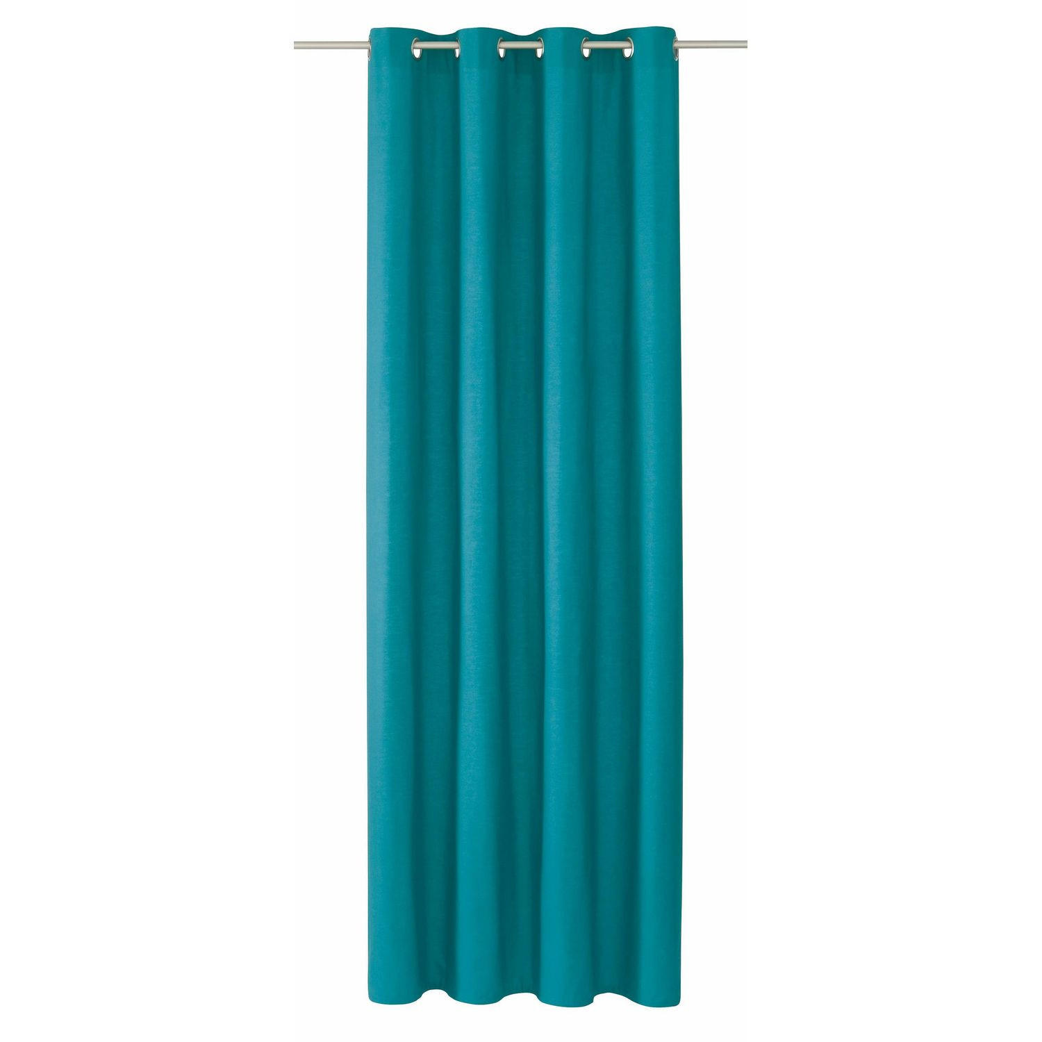 ÖSENVORHANG DOVE Blickdicht - Petrol, Textil (140/0.5/245cm) - Tom Tailor