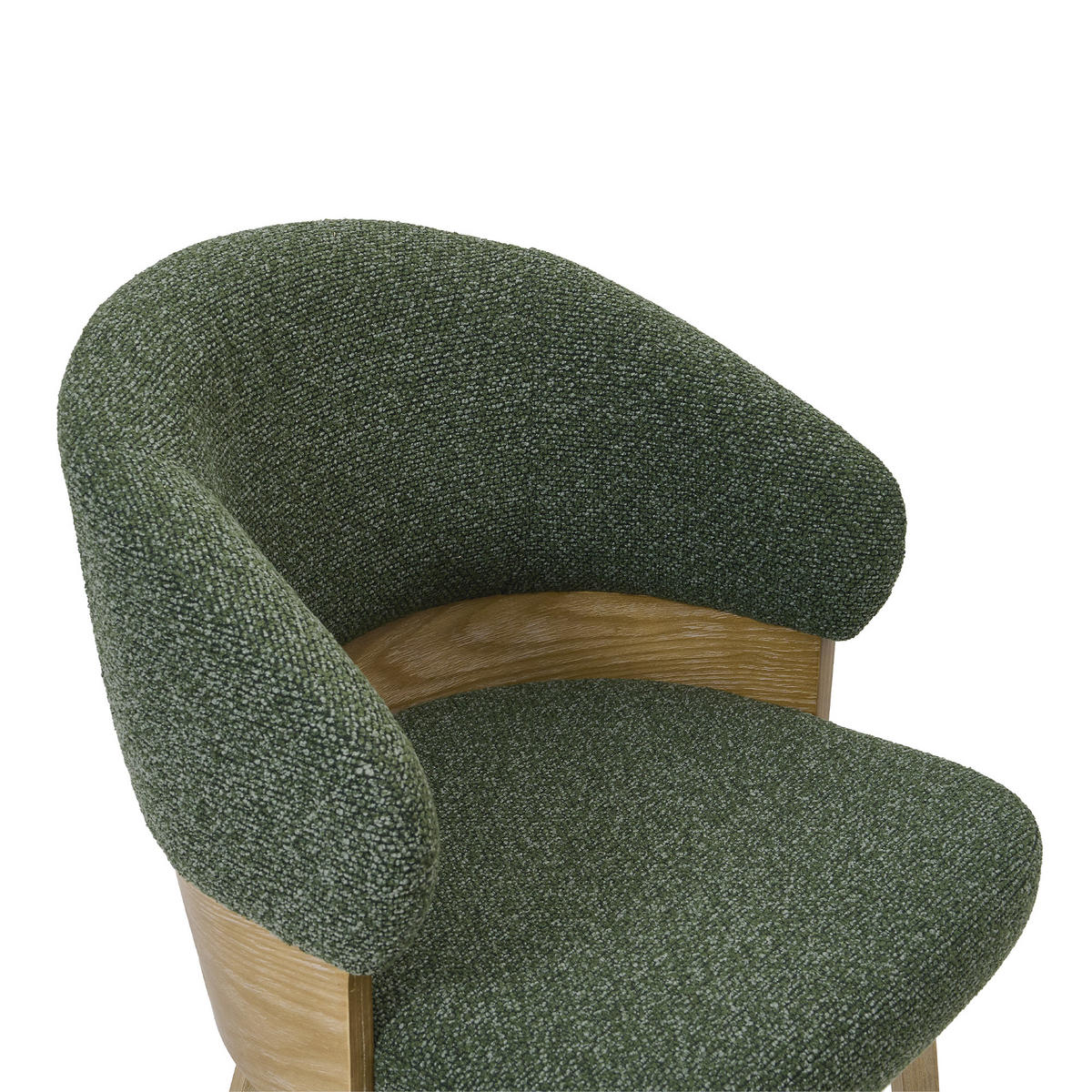 ESSZIMMERSTUHL SERENE COCOON aus Sperrholz und Stoff 57x61,5x80,5 - Smaragdgrün, Holz/Textil (61.5/80.5/57cm) - Elementi