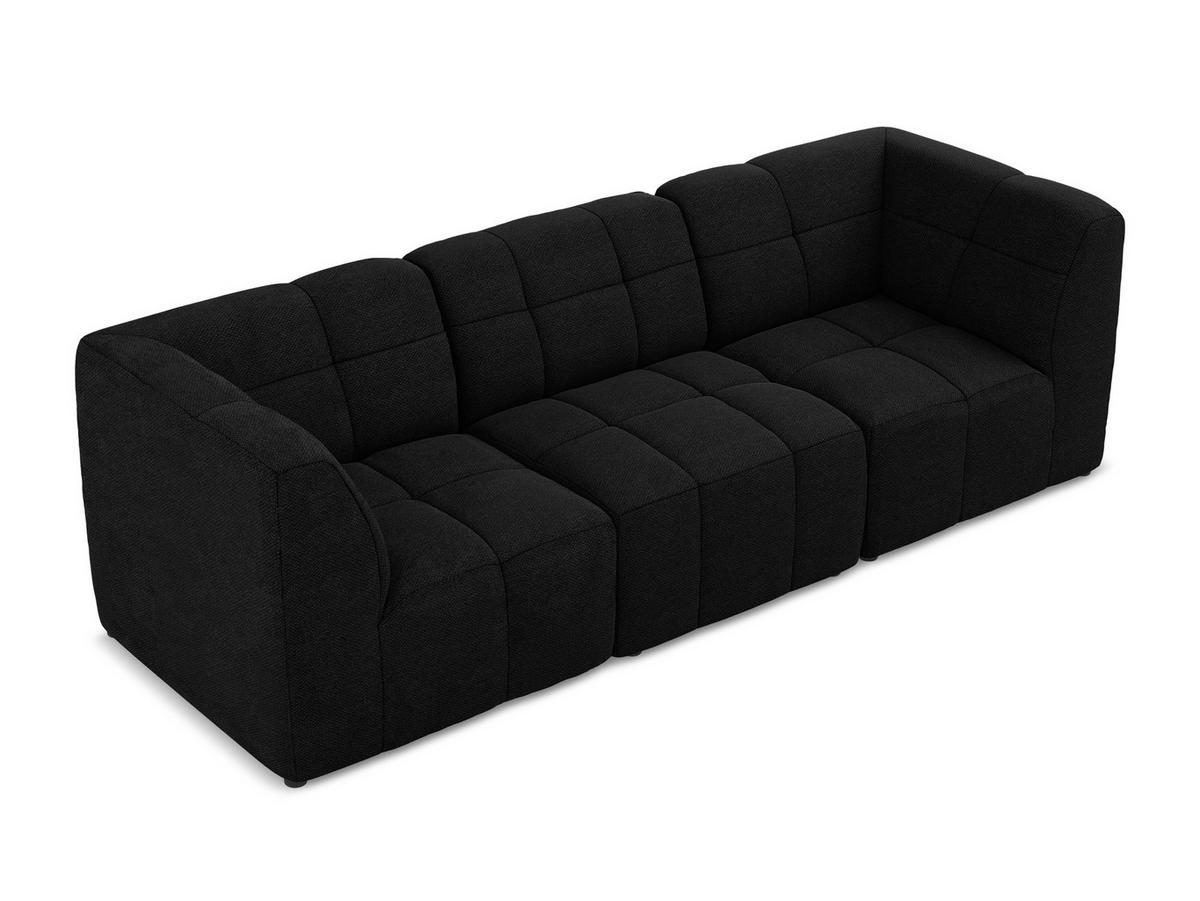 ECKSOFA Samt Stoff Grau - Silberfarben/Schwarz, Holzwerkstoff/Kunststoff (251/251cm) - Makamii