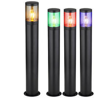 LED AUSSENSTEHLEUCHTE Edelstahl Schwarz Rauch - Schwarz, Metall (14/14/80cm) - Globo Lighting