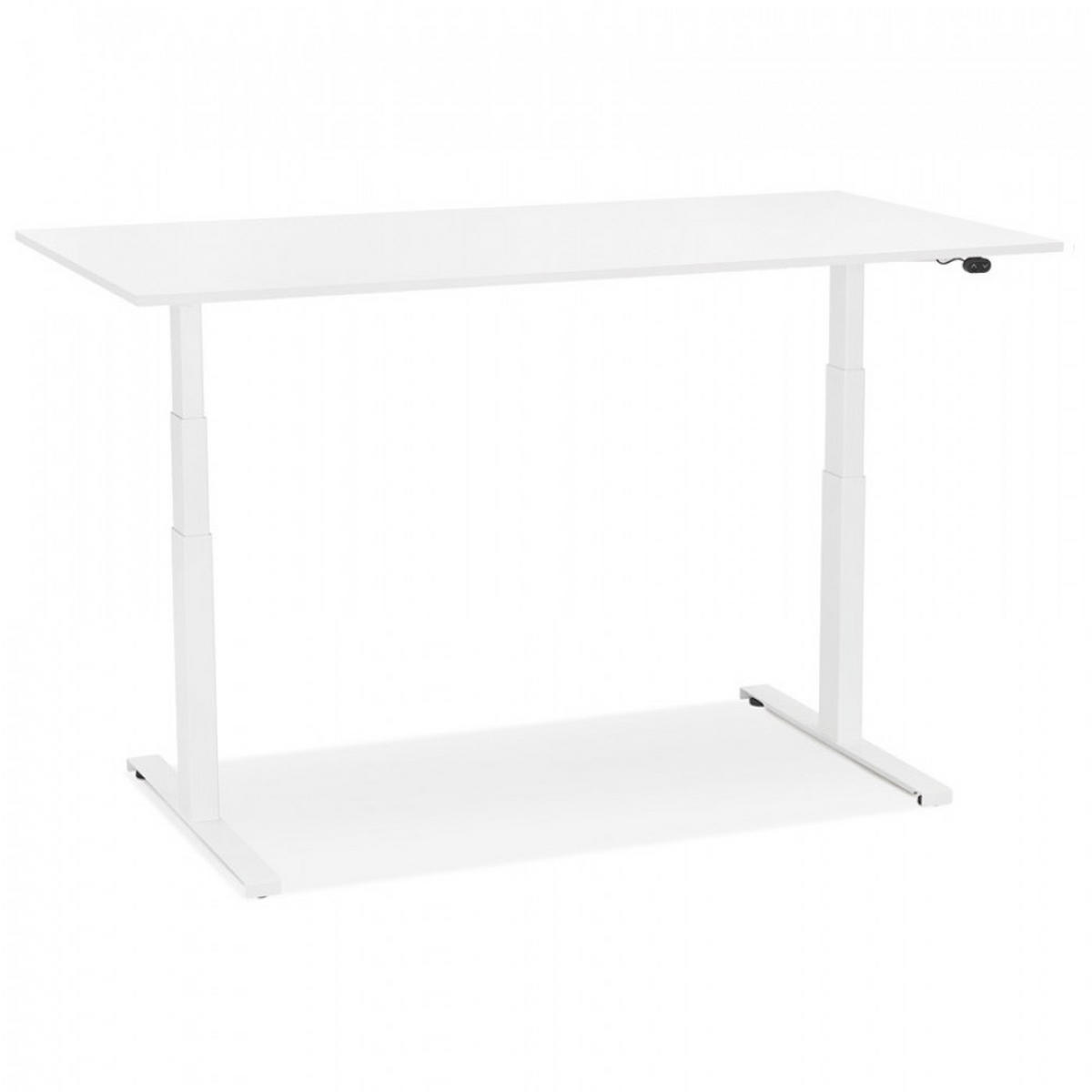 SCHREIBTISCH Weiß 140x70x127 cm - Weiß, Holz/Metall (140/70/127cm) - AlterEgo
