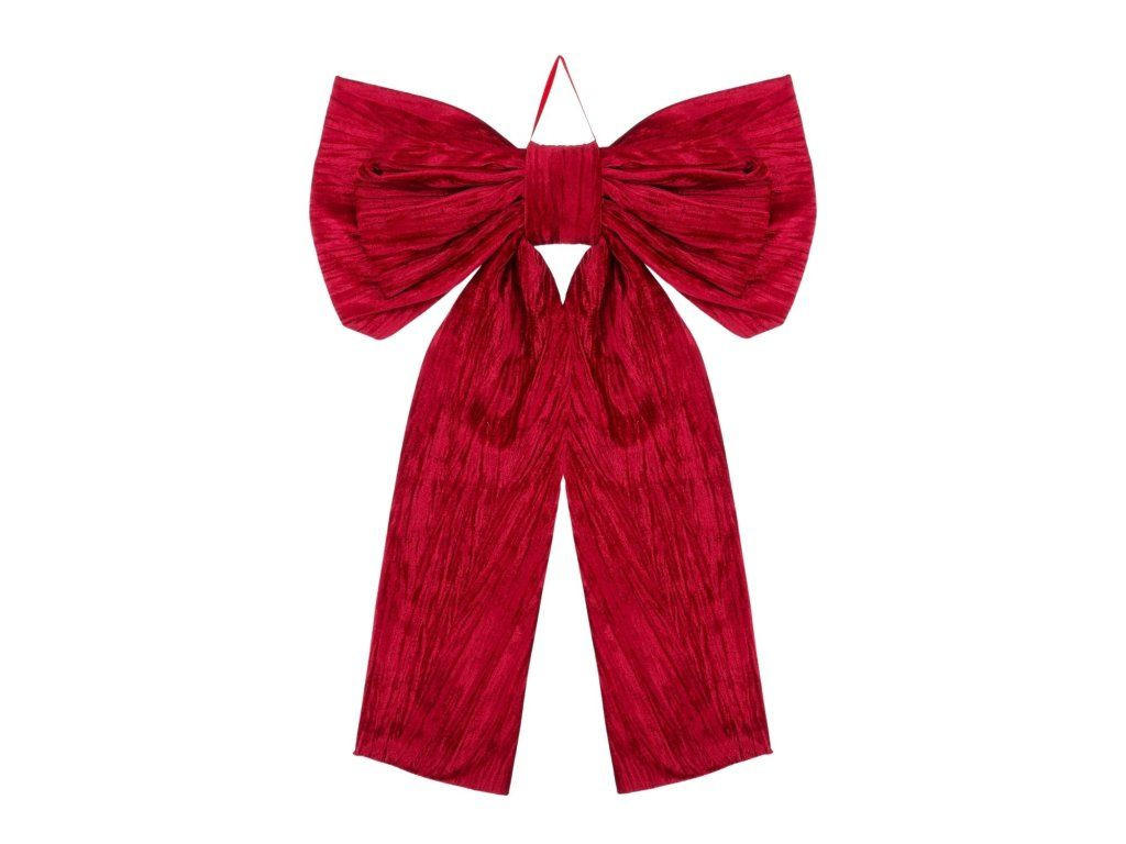 WEIHNACHTSSCHLEIFE rot glänzend, 70 × 105 cm - Rot, Naturmaterialien (105cm) - LAALU