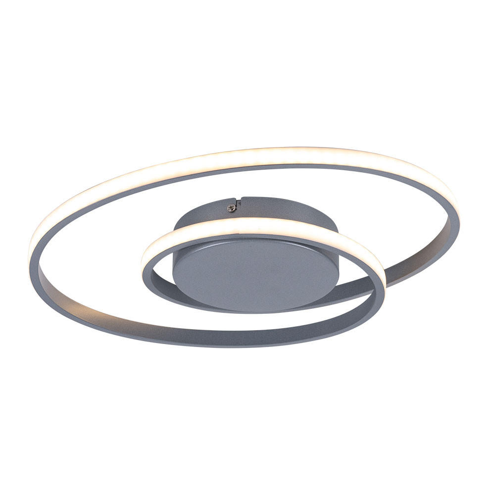 LED DECKENLEUCHTE Zibal Silber Metall - Silberfarben, Metall (39/39/7cm)