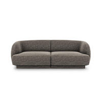 SOFA Miley aus Chenille-Stoff grau 2 Sitzplätze - Grau, Textil (90/70/180cm) - Micadoni