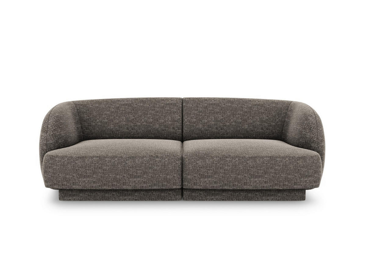 SOFA Miley aus Chenille-Stoff grau 2 Sitzplätze - Grau, Textil (90/70/180cm) - Micadoni