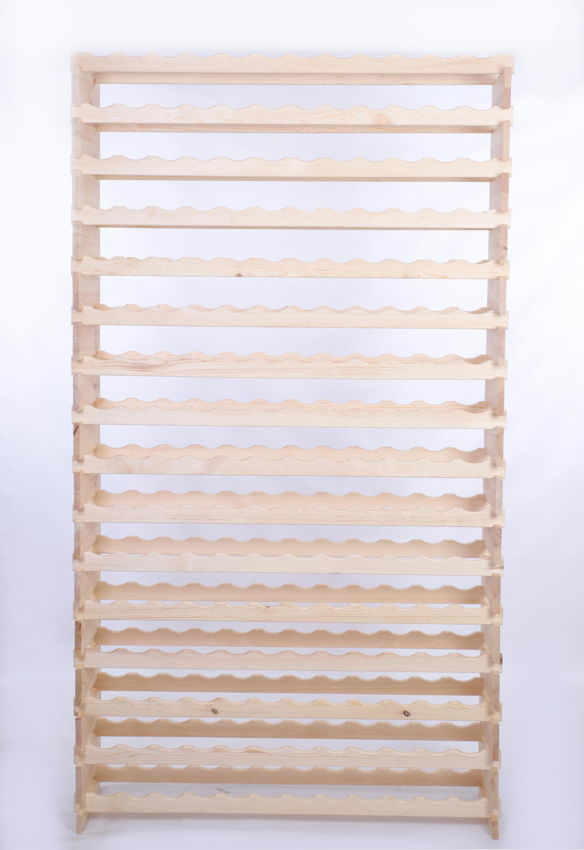 WEINREGAL VINOTECA FLEX PRO HxBxT 219x123x28cm 192 Flaschen auf 16 benen Natur unbehandelt - Naturfarben, Holz (123/219/28cm) - PROREGAL