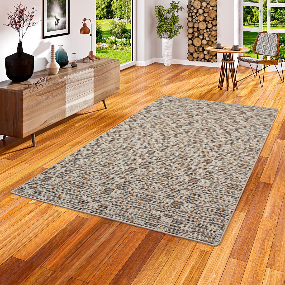 STREIFENBERBER TEPPICH MODERN STRIPES - Beige, Textil (80/320cm) - Snapstyle