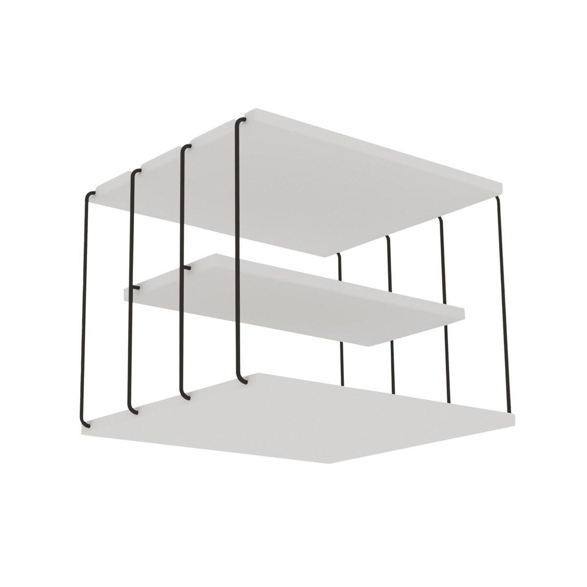 BEISTELLTISCH mit mehreren Ebenen - Lifon - 50/40/33 cm - Weiß, Holzwerkstoff (50/40/33cm) - Calicosy