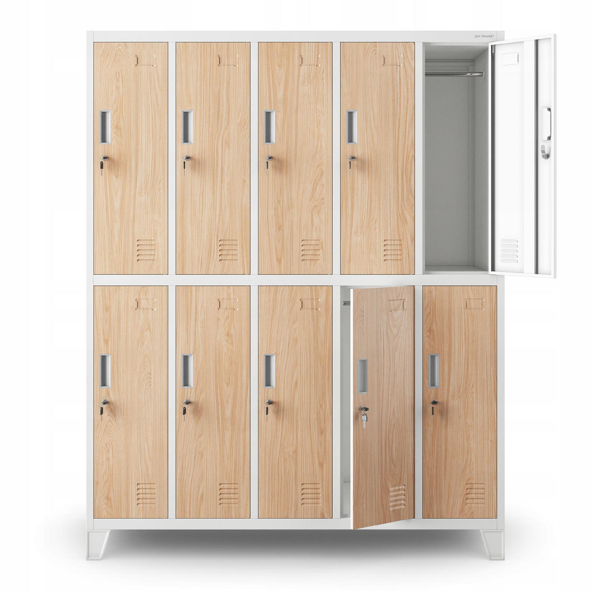 SCHLIESSFACHSCHRANK Bartek - Beige, Metall (136/172/45cm) - Jan Nowak