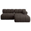 ECKSOFA modulares Sofa Razon-L1 - 190x160x70 cm Braun Velours - Braun, Holzwerkstoff/Textil (190/160cm) - ALTDECOR