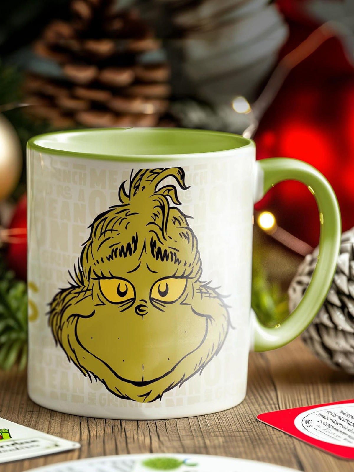 KAFFEEBECHER The Grinch Merry Grinchmas Weiß 320 ml - Weiß, Keramik (0.32L) - United Labels