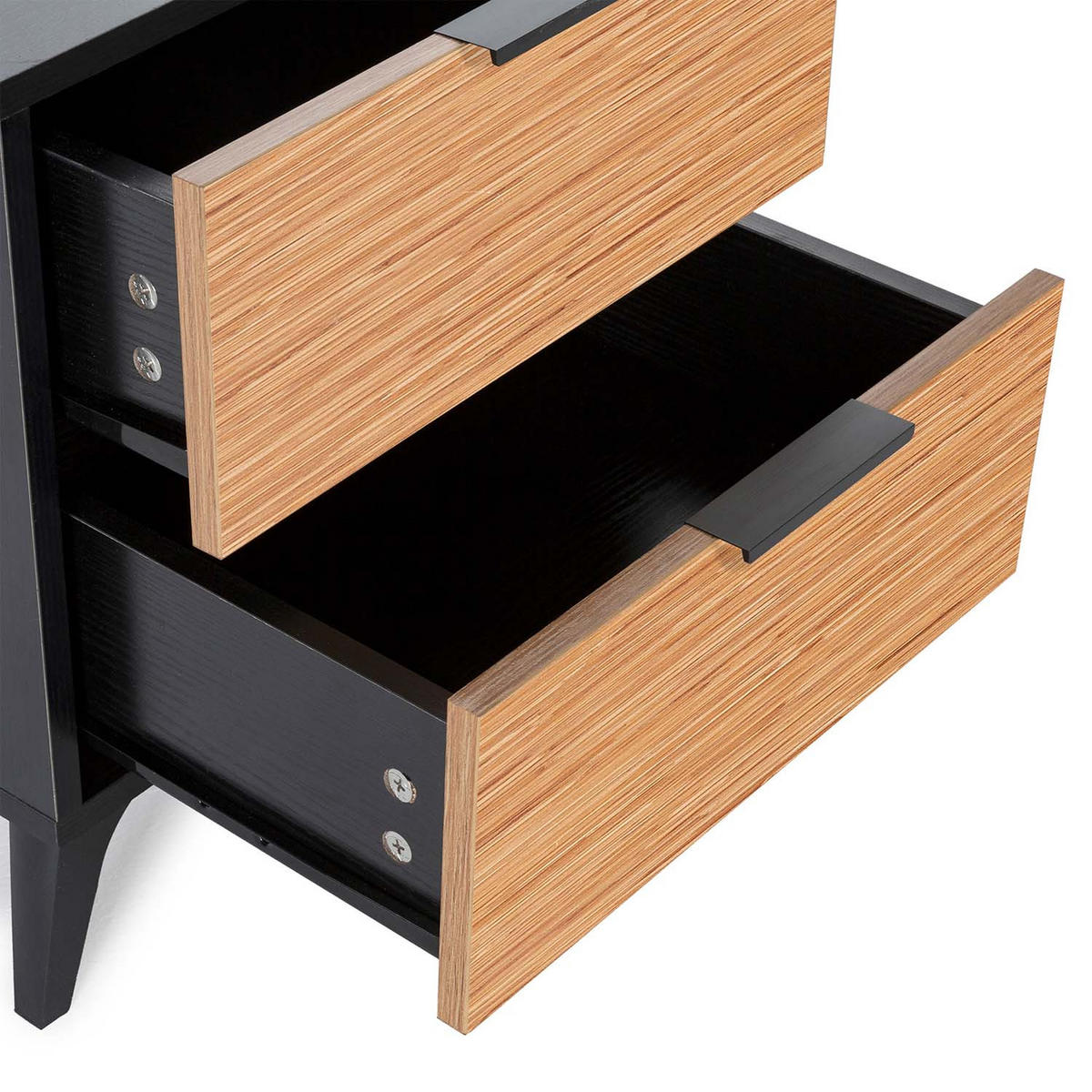 NACHTTISCH Denis, Schwarz/Holz - Schwarz, Holzwerkstoff/Kunststoff (45/48/40cm) - VS Venta-stock