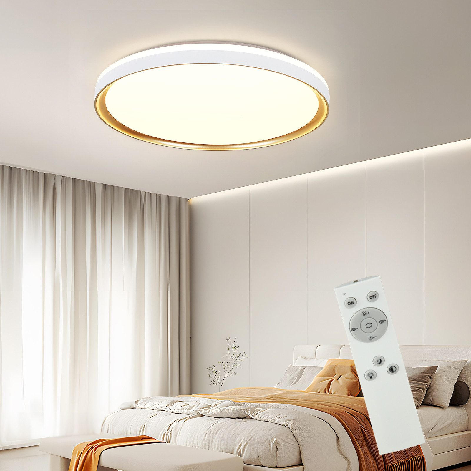 LED-DECKENLEUCHTE Artemis 30/30/6cm - Weiß, Metall (30/30/30cm) - ZMH