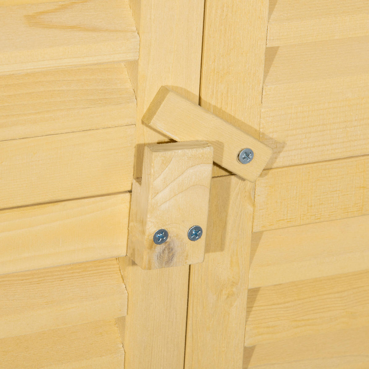 GARTENSCHRANK Holz Geräteschuppen 4 Fächer Geräteschrank mit Asphaltdach Natur - Fichtefarben, Holz (46.5/160/87cm) - Outsunny