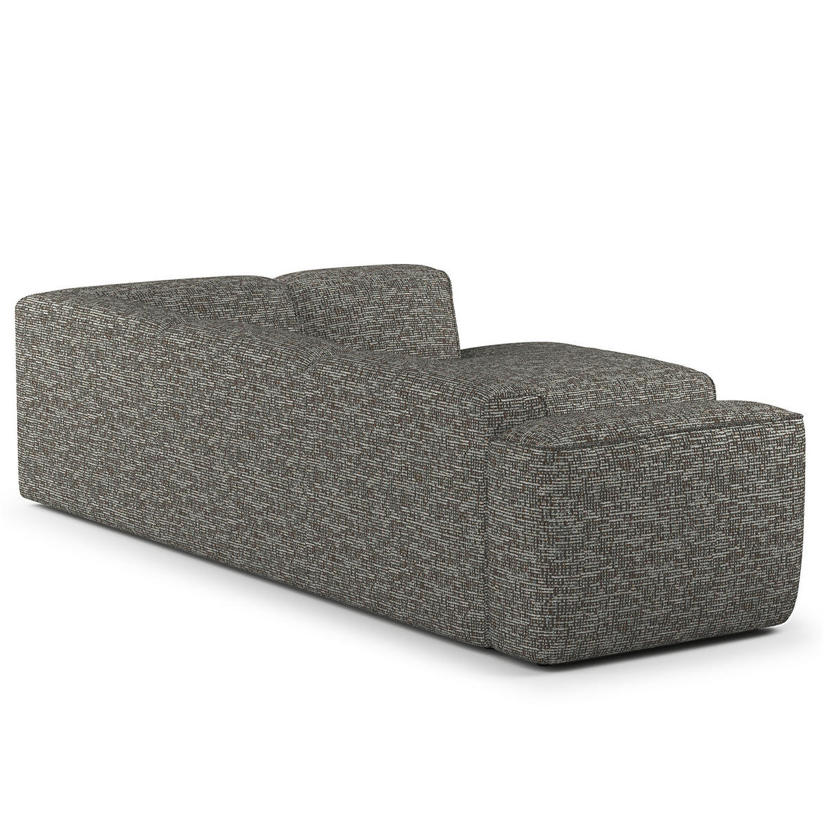 3-SITZER ECKSOFA mit Recamiere - Schwarz/Grau, Kunststoff/Textil (295/231cm) - home24