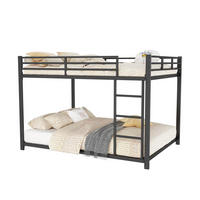 ETAGENBETT 140/200 cm aus Metall in Schwarz – platzsparend und stabil - Schwarz, Metall (140/200cm) - Flora Grace