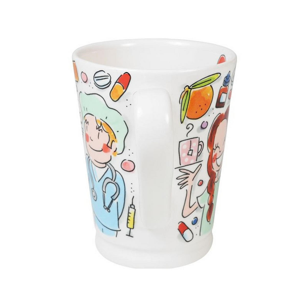 XL-BECHER Herz für die Pflege in Bunt - 500 ml - Multicolor, Keramik (0.5L) - Blond Amsterdam
